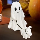 Goblin And Ghoul Ghost Walking Dog Christmas Figurine Spooky Ghost Dog Halloween