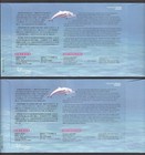  2  Hong Kong        China 1999 Fdc  Chinese White Dolphin                 M s 4v Stamp On Fdc