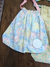Set 3 Big Drawstring Bags Made W vtg 100 cotton Print Floral Fabr X Storage  New