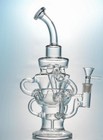 Master Three Heart Filter Horns Recycler Hookah Glass Water Pipe Bong 14mm 1pcs