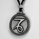Capricorn Zodiac Pendant Astrology Necklace Horoscope Jewelry Pewter Amulet