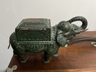 Vintage Antique Cast Iron Elephant Cigarette Dispenser Original