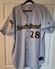 South Bend Silver Hawks Minor League Baseball Jersey Team Issued Game Worn