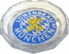 Vintage Lowenbrau Munchen Glass Ashtray  Made In Germany  Cigar