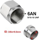 6an Female Fitting 2pcs Tube Nut Sleeve For 3 8  Od Hardline An6 Jic 37 Degree