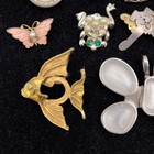Vintage Animal Brooch Lot Of 9 Pins 1 Clip Mixed Styles For Repair