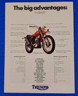 1971 Triumph Motorcycle Brochure print Ad Trail Blazer 250 Vintage Cafe Racer