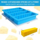 2pcs Butter Silicone Mold With Lid  Non-stick Butter Mold Tray With Measurements