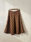Vintage Copley Square Ltd Chevron Stripe A-line Midi Skirt Usa Union Made