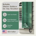 Renovators Supply Cast Iron Shutter Fasteners - Pack Of 1 Pair  Black