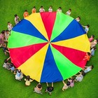 8 Handles 2m Diameter Kids Play Outdoor Teamwork Game Parachute Multicolor New