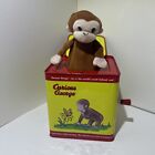 Vintage Curious George Musical Jack In The Box Toy Schylling Working Condition