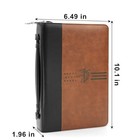 Bible Cover Bag For Man   Women Leather Bible Case With Handle Pockets Zipper
