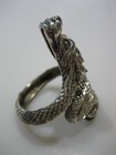 925 Sterling Silver Wrap Power Dragon  baby Dragon  Size 6 Ring