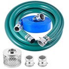 2  Cam Lock Trash Pump Hose Kit 65  Discharge 20  Suction With Steel Strainer