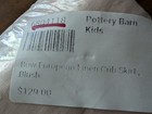 Pottery Barn Kids European Linen Bow Crib Skirt-blush-open Box