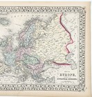 1875  Europe  Map Original S a  Mitchell   13x10 5  Russia - Germany - Austria