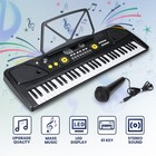 61key Portable Electronic Digital Piano Keyboard Semi-weighted Key W stand   Mic
