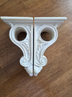 Pair Of Ornate Heavy Plaster Drapery Corbels