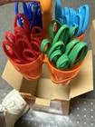 Fiskars Scissors With Caddy  Pointed-tio Scissors  4 Colors  24 Pack  New