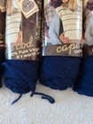 Lion Brand  Cape Cod Yarn 100  Wool  Navy  Lot 5 Skeins 1 75 Oz Each 