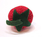 New Handcrafted Vintage 1980s Unused 2 5  Tall Strawberry Pincushion Pin Cushion