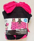 Nwt Disney Minnie Mouse Kids 100  Cotton Hooded Bath Towel Wrap 24  x 50  