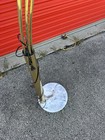 Vintage 5-arm Arc Floor Lamp Brass With Marble Base Mid Century Modern Style