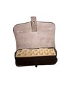 Revolutionary War-style Brown Leather Cartridge Box With Cream Shoulder Belt