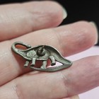 Vintage 1986 Jonette Jewelry Company Silver Pewter Brontosaurus Brooch Pin