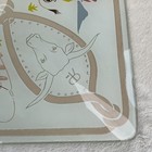 Vintage Retro Cowboy Painted Glass Ceiling Fixture Cover  1950s Western Theme 