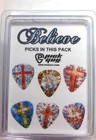  believe  Guitar Pick Pack  6 Picks  71mm Medium  Clamshell  Religious Pics Pic