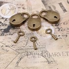 Vintage Old Antique Style Mini Archaize Padlocks For Key Lock With For Key  lot
