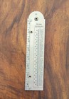 The Executive Pocket Pal Stainless Steel Folding Rule Tool decimal Equivalents