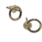 Baby 14k Gold Filled Open Circle Stud Earrings Minimalist Geometric Round