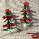 14 Vtg Christmas Cake cupcake Picks Decoration