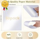 30 Sheets White Shimmer Cardstock  8 5x11 Cardstock Paper  230g 80lb Pearlescent