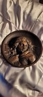 Antique Art Nouveau Woman With Flowing Hair   Wings  Cast Metal Iron   Gilt 8 
