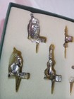 Set Of 6 Lunt Winnie The Pooh Silver Plate Birthday Cake Candle Holders W box