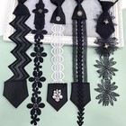 Lace Necktie Ties Hollow Out Scarf Lolita Clothing Accessory Decoration Black
