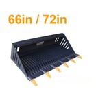 High Quality Wolfequip 66in 72in Quick Attach Skid Steer Attachment Rock Bucket