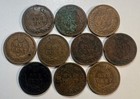 Lot Of 10 Indian Head Cents - Junk Damaged Pennies - Exact Coins Shown