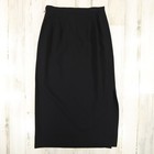 Vintage 90s Talbots Midi Skirt Womens 10 Black Worsted Wool Made In Usa