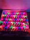 Vtg Multi Color Christmas Tree String Lights Atomic Starburst 3 Way Flasher Nos
