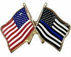 Thin Blue Line   Usa Flag Lapel Pin Support Blue Lives Matter Made In Usa