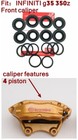 Ba036 For Infiniti Front Brake Caliper Repair Kit 4 Pot G35 350z Brembo Caliper