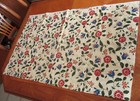 1 Yard Quilt Quilter Fabric Cotton Floral Stencil Style Yellow Background 44  W