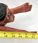 Mexican Folk Art Wood Mermaid Figure Hand Carved  Painted - On Stand 23  Vintage