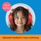 Lucid Audio Bluetooth Wireless Hearmuffs Hearing Protection For Kids  5-10  Red