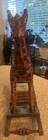 Vintage Hand-carved Wooden Rocking Giraffe Folk Art Figurine - Collectible 